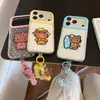 Estuche de Cuentas Gatito Kikty de Lunares para Apple 18 Pro Max, iPhone 17 con pulsera, lindo para 16, 15P para mujeres