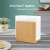 Servilletero Bambú Bambú Natural Sólido Impermeable Caja Almacenamiento Pañuelos Servilletero de Cocina Sin Perforaciones Servilleta en U