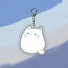 Chaveiro de Gatinho Fofo Desenho Animado Gato Adorável Acrílico Boneca Estudante Pingente de Decoração para Mochila Pequeno Presente