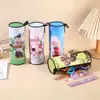 Venta de Liquidación - Estuche Cilíndrico de Monstruo Pequeño de Dibujos Animados Gran Capacidad Almacenamiento de Papelería para Estudiantes Venta al por Mayor