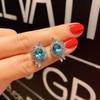 Gran Venta Productos Transmisión en Vivo Douyin Transfronterizo Joyería Colorida Aretes de Celebridad para Mujer Joyería de Simulación con Micro-Incrustaciones al Por Mayor
