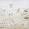 Balão Colorido Transparente com Lantejoulas Aniversário Casamento Celebridade da Internet Decoração Quarto de Casamento Festa Layout de Cena de Casamento Piquenique Balão