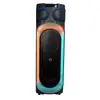 Altavoz portátil de doble 12 pulgadas 150W, superventas al por mayor para celebraciones comunitarias, Bluetooth con doble micrófono, diseño portátil