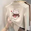 Camiseta de manga larga gruesa para niñas, nueva colección otoño/invierno 2026, capa base de forro polar cepillado, top interior cálido para niñas