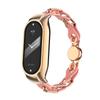 Adequado para Pulseira Xiaomi Mi Band 11, Pulseira de Corrente de Couro Vazada Fashion com Fivela Magnética, Pulseira Xiaomi Mi Band 10/9/8/7