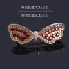 Grampo de cabelo de cristal com laço estilo coreano, adorno de cabeça de alta qualidade, elegante, versátil, para o cabelo de trás de meninas, com mola