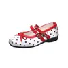 Zapatos planos de lazo de lunares para mujer 2026 verano nuevos suela blanda no cansan los pies satén boca poco profunda bailarinas para mujer