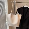 Atacado Transfronteiriço Bolsa Balde Simples de Alto Nível com Padrão Lichia Moda Feminina Versátil Grande Capacidade Bolsa de Ombro para Trabalho