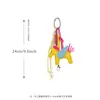 Exquisito Lanyard Llavero de Pegaso Hecho a Mano Colgante de Pony Ángel Accesorios para Coche Lindo Colgante para Bolsa Elegante Coche