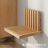 Taburete plegable de madera maciza para cambiar zapatos, montado en la pared, para entrada de casa, pasillo, silla plegable invisible de pared.