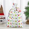 Saco de doces de Natal com cordão de amarrar de bolinhas, veado, Papai Noel, saco com cordão de amarrar, saco de presente de doces, personalizado
