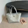 Bolsa de palha tecida da moda estilo coreano para mulheres, nova bolsa de ombro casual da moda 2026, bolsa de axila de grande capacidade