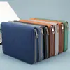 Bolsa con Cierre para Cuaderno de Hojas Sueltas A5 B5 Cuaderno de Negocios Creativo Simple A6 Imitación Piel Libro de Registro de Reuniones de Oficina