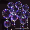 Balões de Hélio Flutuantes de LED para Decorações de Aniversário, Balões Bobo Transparentes para Decorações de Casamento, Balões Brilhantes para Festa de Dia dos Namorados