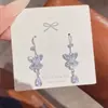 Novos Brincos de Borboleta com Franjas Estilo Coreano de Outono Luxo Acessível Brincos de Alta Qualidade Zircônia Elegantes Versáteis Brincos Elegantes para Mulheres