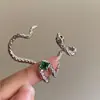 Aretes Punk de Serpiente Enrollada Diseño Nicho Aretes de Clip para Oreja No Perforada para Pareja para Hombres y Mujeres Clips para Hueso de la Oreja