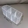 Cubo de Almacenamiento para Cosméticos, Tubo Transparente para Guardar Brochas de Maquillaje, Estante de Escritorio para Guardar Lápices de Cejas y Labiales, Canasta de Almacenamiento para el Hogar al por Mayor