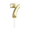 Diamante Lapidado Dourado Estéreo Digital Grande Vela Um Ano Dia dos Namorados Aniversário Bolo Decorativo Ornamento Plug-in