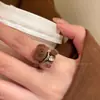 Anillo Lindo de Oso de Peluche con Corazón de Perla y Terciopelo para Niñas, Diseño Simple, Set de Anillos Exquisitos de Comida de Dibujos Animados