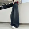 Calça Wide Leg Fashion para Meninas Novidades Outono 2026 para Crianças de Média e Mais Velhas Jeans Reto Solto Relaxado Estiloso