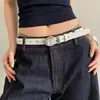 Cinturón Retro Americano Estilo Chica Caliente Estampado de Leopardo para Mujer, Cinturón de Diseño Único con Elementos Decorativos para Vestidos y Jeans