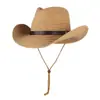 Chapéu de sol dobrável para proteção solar, item de venda quente transfronteiriço, chapéu de verão para circunferência de cabeça grande, chapéu de brim largo de jeans, chapéu de palha para exterior, masculino
