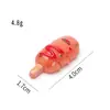 Espetos de comida de brinquedo simulados acessórios de churrasco de resina cola de creme materiais de artesanato DIY decorações miniaturas de casa de boneca