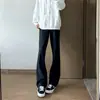 Pantalones Casuales de Color Sólido para Hombre Otoño Caída Versátiles Corte Limpio Pantalones Micro Acampanados Estilo Americano Pierna Ancha Pantalones Largos hasta el Suelo