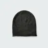 Gorro Unissex Liso de Lã Merino 100% Sem Costura com Borda Enrolada Estilo Slouchy Para Outono/Inverno Feminino Chapéu de Lã que Afina o Rosto