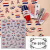 Zhengxiang Novo Produto Transfronteiriço Adesivos de Unha DIY Copa do Mundo de Futebol Evento Esportivo Bandeira de Evento Esportivo Europeu e Americano Comércio Exterior Adesivos de Unha Oem
