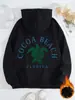 Moletom Casual com Capuz Europeu e Americano Ebay Transfronteiriço Cocoa Beach Novo Simples Pulôver Manga Longa Top Feminino