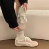 Zapatos planos casuales de estilo callejero para mujer 2026, nuevo estilo, versátiles, suela gruesa, bloques de color, nicho, que aumentan la altura, zapatillas de entrenamiento alemanas
