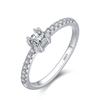 Anel de Diamante S925 Prata Esterlina Oito Corações Oito Flechas Estilo Europeu e Americano Feminino Estilo Japonês e Coreano Luxo Leve High-end Anel de Pedido Joia de Mão Versátil