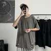 Camiseta Simples de Manga Curta Estilo Japonês para Homens 2026 Nova de Verão Solta Versátil Camiseta Básica Masculina Tendência