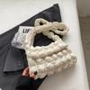 Cor sólida moda simples estilo ocidental bolsa de ombro plissado para mulheres 2023 início do outono novo estilo fresco coreano estilo messenger bag moda