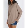 Camisetas de Manga Larga Populares para Mujer Europeas y Americanas Transfronterizas con Camisetas Interiores, Camisas Sueltas de Cuello Redondo de Seda de Leche