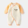 Macacão Quente para Bebê Recém-Nascido, Roupa Grossa para Engatinhar Outono e Inverno, Roupa Estilo Monge para Recém-Nascido, Macacão Sem Costura
