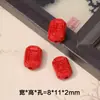 Colgante de Calavera de Cinnabar de Alto Contenido con Patrón de Nube Propicia para el Año de Nacimiento, Cuentas Sueltas para Joyería DIY, Venta al por Mayor