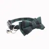 Nuevo Collar de Cuadros con Cascabel para Mascota Collar con Lazo para Gato Collar para Gato Explosiones Transfronterizas Outlet de Fábrica