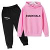 Amazon FEAR OF GOD linha dupla Essentials novo conjunto de moletom infantil suéter com forro de fleece roupa infantil t