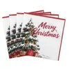 Servilletas impresas con tema de regalo de árbol de Navidad, para uso comercial en hoteles y restaurantes occidentales, creando una atmósfera festiva, venta al por mayor para fiestas navideñas