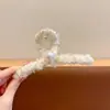 Pinza para el Cabello con Estampado de Leopardo y Flores Estilo Francés, Tamaño Grande y Mediano, Nuevo Modelo 2026, Pinza de Tiburón de Moda de Alta Gama para Recogidos en la Parte Trasera de la Cabeza