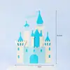 Decoración de pastel de dibujos animados Frozen Aisha Anna Princesa Sakura tarjeta de copo de nieve inserción fiesta de cumpleaños enchufe