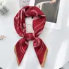 Lenço Quadrado de Seda Retrô Coreano com Estampa Paisley e Toque de Luxo, Combinado com uma Camisa, Lenço Quadrado Versátil para Cintura, Xale, Protetor de Pescoço