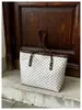 Bolsa Tote de Alta Qualidade com Textura Moda Color Block Xadrez Feminina Chegada Nova Outono 2026 Bolsa de Ombro de Grande Capacidade Bolsa de Braço