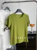 Camiseta Casual de Manga Curta em Liocel com Gola Redonda Estilo Coreano para Mulheres Cores Macaron Simples Versátil Camada Base Top Verão 2026