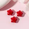 Dopamina Acrílico Cor Sólida Furo Grande Estrela de Cinco Pontas Contas Estrela DIY Crianças Sapato Contas Acessórios Atacado