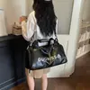 Bolsa Esportiva Fitness da Moda para Mulheres, Bolsa para Yoga Natação Treinamento com Separação Seca e Úmida, Compartimento Independente Portátil para Sapatos Bolsa de Armazenamento para Viagem