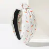 Diadema Armoniosa Diadema Huevo de Pascua Tela Huevos de Colores Estampado de Conejo Nudo Diadema Sencilla Accesorios para el Cabello Frescos