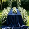 Toalha de Mesa para Casamento ao Ar Livre 2026 Novo Estilo Luxo Leve Sensação de Alto Padrão Branco Puro Mesa de Sobremesas Mesa de Exposição Especial Toalha de Mesa Retangular